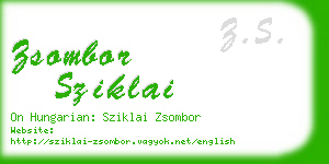 zsombor sziklai business card